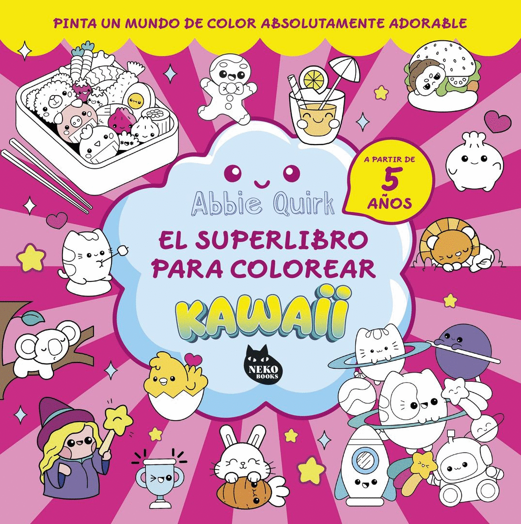 SUPERLIBRO PARA COLOREAR KAWAII, EL