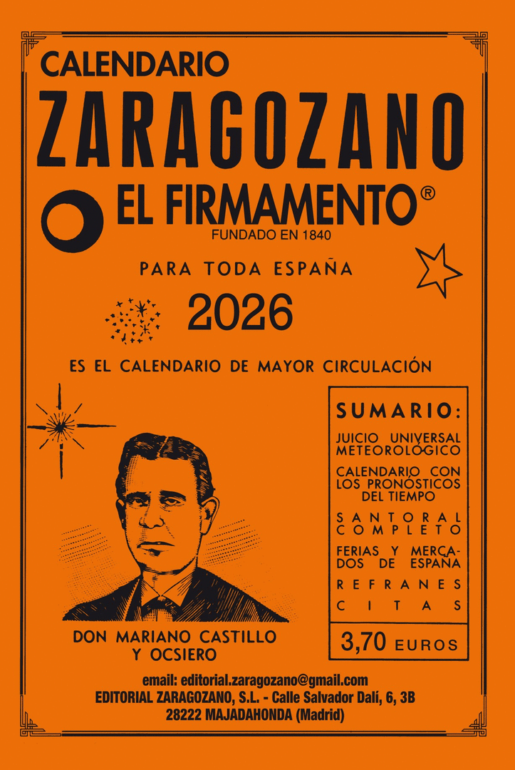 CALENDARIO ZARAGOZANO 2026 FIRMAMENTO