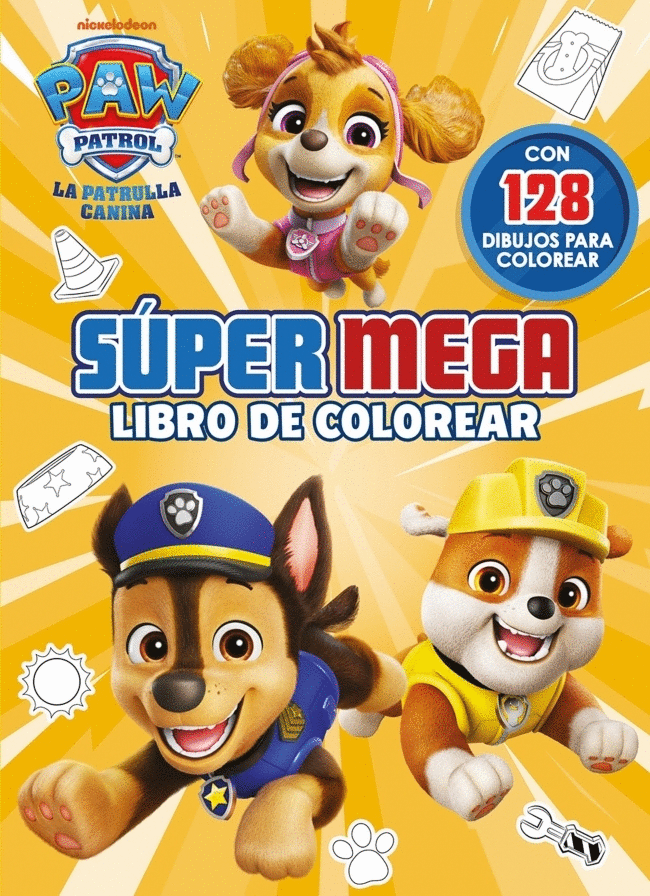 PAW PATROL | PATRULLA CANINA. ACTIVIDADES - SÚPER MEGA LIBRO DE COLOREAR