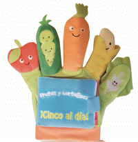LIBRO GUANTE FRUTAS Y HORTALIZAS: CINCO AL DIA!